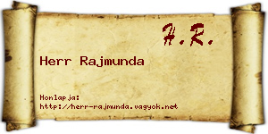 Herr Rajmunda névjegykártya